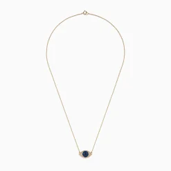 Effy Jewelry 14K Yellow Gold Blue Sapphire and Diamond Evil Eye Necklace | Necklaces & Pendants