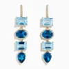 Effy Jewelry 14K Yellow Gold Blue Topaz and Diamond Drop Earrings | Earrings