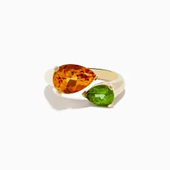 Effy Jewelry 14k Yellow Gold Citrine and Peridot Toi Et Moi Ring | Rings