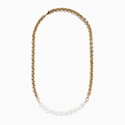 Effy Jewelry 14K Yellow Gold Cultured Fresh Water Pearl u0026Gold Chain Necklace | Necklaces & Pendants
