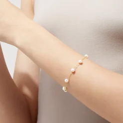 Effy Jewelry 14K Yellow Gold Cultured Fresh Water Pearl Station Bracelet | Bracelets