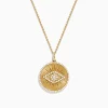 Effy Jewelry 14K Yellow Gold Diamond Evil Eye Pendant | Necklaces & Pendants