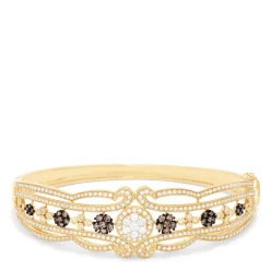 Effy Jewelry 14K Yellow Gold Diamond Filigree Bangle, 2.03 TCW | Bracelets
