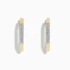 Effy Jewelry 14K Yellow Gold Diamond Geometric Hoop Earrings 0.22 TCW | Earrings