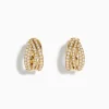Effy Jewelry 14K Yellow Gold Diamond Hoop Earrings | Earrings