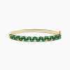 Effy Jewelry 14K Yellow Gold Emerald and Diamond Bangle | Bracelets