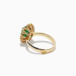 Effy Jewelry 14K Yellow Gold Emerald and Diamond Ring | Rings