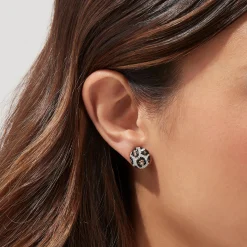 BH Multi 14K Yellow Gold Espresso, Black and White Diamond Earrings, 0.94 TCW | Earrings