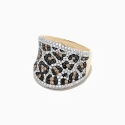 BH Multi 14K Yellow Gold Espresso, Black and White Diamond Ring, 1.83 TCW | Rings