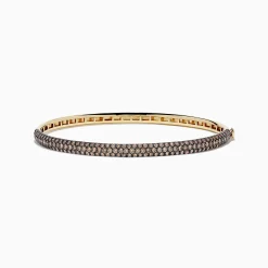 BH Multi 14K Yellow Gold Espresso Diamond Pave Bangle, 3.12 TCW | Bracelets
