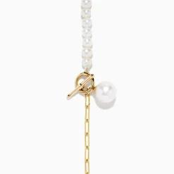 Effy Jewelry 14K Yellow Gold Fresh Water Pearl u0026 Paperclip Chain Necklace | Necklaces & Pendants