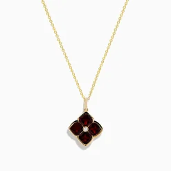 Effy Jewelry 14K Yellow Gold Garnet and Diamond Pendant | Necklaces & Pendants