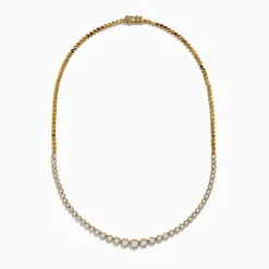 Effy Jewelry 14K Yellow Gold Graduated Diamond Tennis Necklace | Necklaces & Pendants
