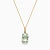 Effy Jewelry 14K Yellow Gold Green Amethyst and Diamond Pendant, 6.52 TCW | Necklaces & Pendants