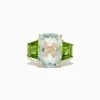 BH Multi 14K Yellow Gold Green Amethyst and Peridot Ring | Rings