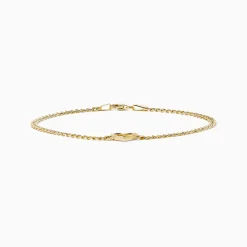 Effy Jewelry 14K Yellow Gold Heart Curb Chain Bracelet | Bracelets