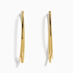 Effy Jewelry 14K Yellow Gold Hollow Bypass Hoop Earrings | Earrings