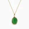 Effy Jewelry 14K Yellow Gold Jade and Diamond Pendant | Necklaces & Pendants