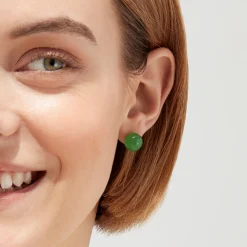 Effy Jewelry 14K Yellow Gold Jade Stud Earrings, 18.70 TW | Earrings