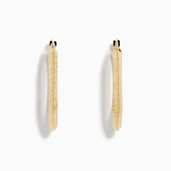 Effy Jewelry 14K Yellow Gold Kniff Edge Tube Hoops | Earrings