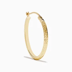 Effy Jewelry 14K Yellow Gold Kniff Edge Tube Hoops | Earrings