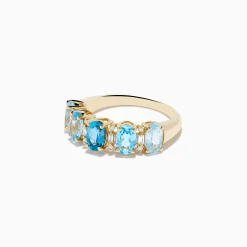 Effy Jewelry 14K Yellow Gold London, Sky u0026 Blue Topaz and Diamond Ombre Ring | Rings
