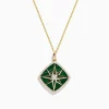 Effy Jewelry 14K Yellow Gold Malachite and Diamond Compass Pendant | Necklaces & Pendants
