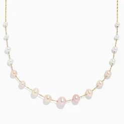 BH Multi 14K Yellow Gold Multi Color Pearl Necklace | Necklaces & Pendants