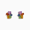 Effy Jewelry 14K Yellow Gold Multi Color Sapphire and Pink Amethyst Cluster Earrings | Earrings