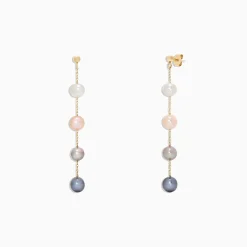 Effy Jewelry 14K Yellow Gold Multi Color Cultured Pearl Earrings | Earrings
