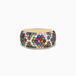 BH Multi 14K Yellow Gold Multi Sapphire and Diamond Ring | Rings