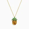 Effy Jewelry 14K Yellow Gold Multi Sapphire Tsavorite and Diamond Pinapple Pendant | Necklaces & Pendants