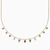 Effy Jewelry 14K Yellow Gold Multi Sapphire Diamond Rain Drop Station Necklace | Necklaces & Pendants