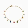 Effy Jewelry 14K Yellow Gold Multi Sapphire Diamond Rain Drop Station Bracelet | Bracelets
