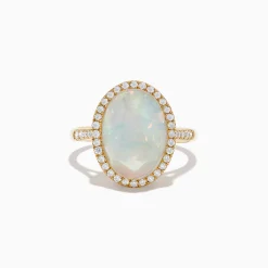 Effy Jewelry 14K Yellow Gold Opal and Diamond Ring | Rings