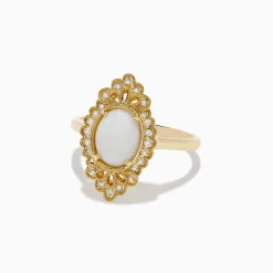 BH Multi 14K Yellow Gold Opal And Diamond Ring | Rings