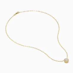 Effy Jewelry 14K Yellow Gold Opal Bezel Paperclip Chain Pendant | Necklaces & Pendants