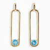 Richline Group 14K Yellow Gold Paperclip Blue Topaz Drop Earrings | Earrings