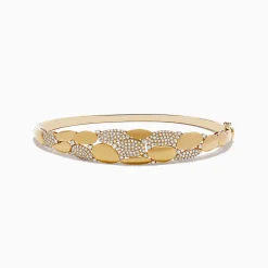 Effy Jewelry 14K Yellow Gold Pave Diamond Bangle | Bracelets
