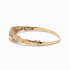 Effy Jewelry 14K Yellow Gold Pave Diamond Bangle | Bracelets