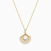 BH Multi 14K Yellow Gold Pearl and Diamond Shell Necklace | Necklaces & Pendants