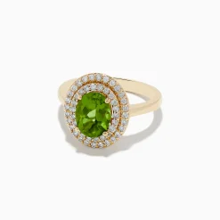 BH Multi 14K Yellow Gold Perdiot and Diamond Ring | Rings
