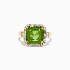 BH Multi 14K Yellow Gold Peridot and Diamond Ring | Rings