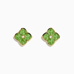 Effy Jewelry 14K Yellow Gold Peridot and Diamond Earrings | Earrings