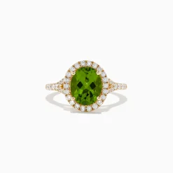 BH Multi 14K Yellow Gold Peridot and Diamond Ring | Rings