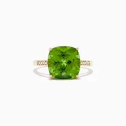 BH Multi 14K Yellow Gold Peridot and Diamond Ring | Rings