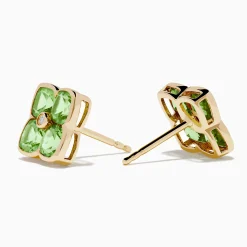 Effy Jewelry 14K Yellow Gold Peridot and Diamond Earrings | Earrings