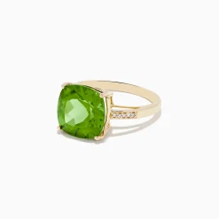 BH Multi 14K Yellow Gold Peridot and Diamond Ring | Rings