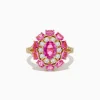 Effy Jewelry 14K Yellow Gold Pink Sapphire and Diamond Ring | Rings