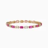 Effy Jewelry 14K Yellow Gold Pink Sapphire and Diamond Tennis Bracelet | Bracelets